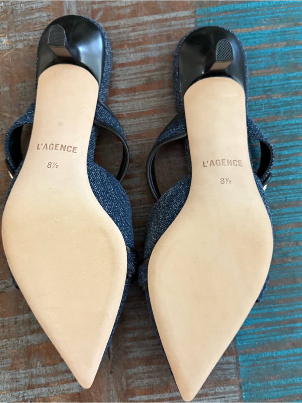 L'AGENCE Gilliane Denim Mule - Picture 8 of 11